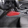 Red Carbon Fiber Gear Shift Side Panel Decor Trim For Chevrolet Camaro 2016-