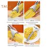 Corn Peeler Stainless Steel Cutter Thresher Kitchen Gadget Corn Stripper Tool for Cob Quick Corn Kernel Removal