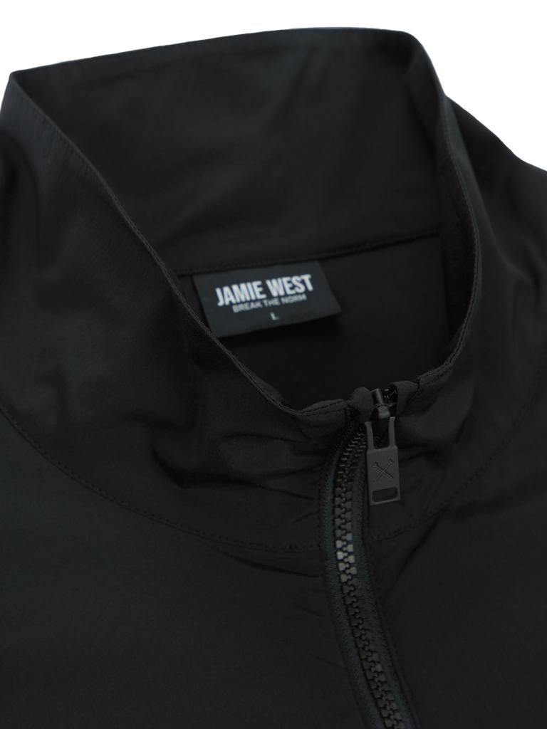 Jamie West No.9 High-Neck Packable Windbreaker (Black)