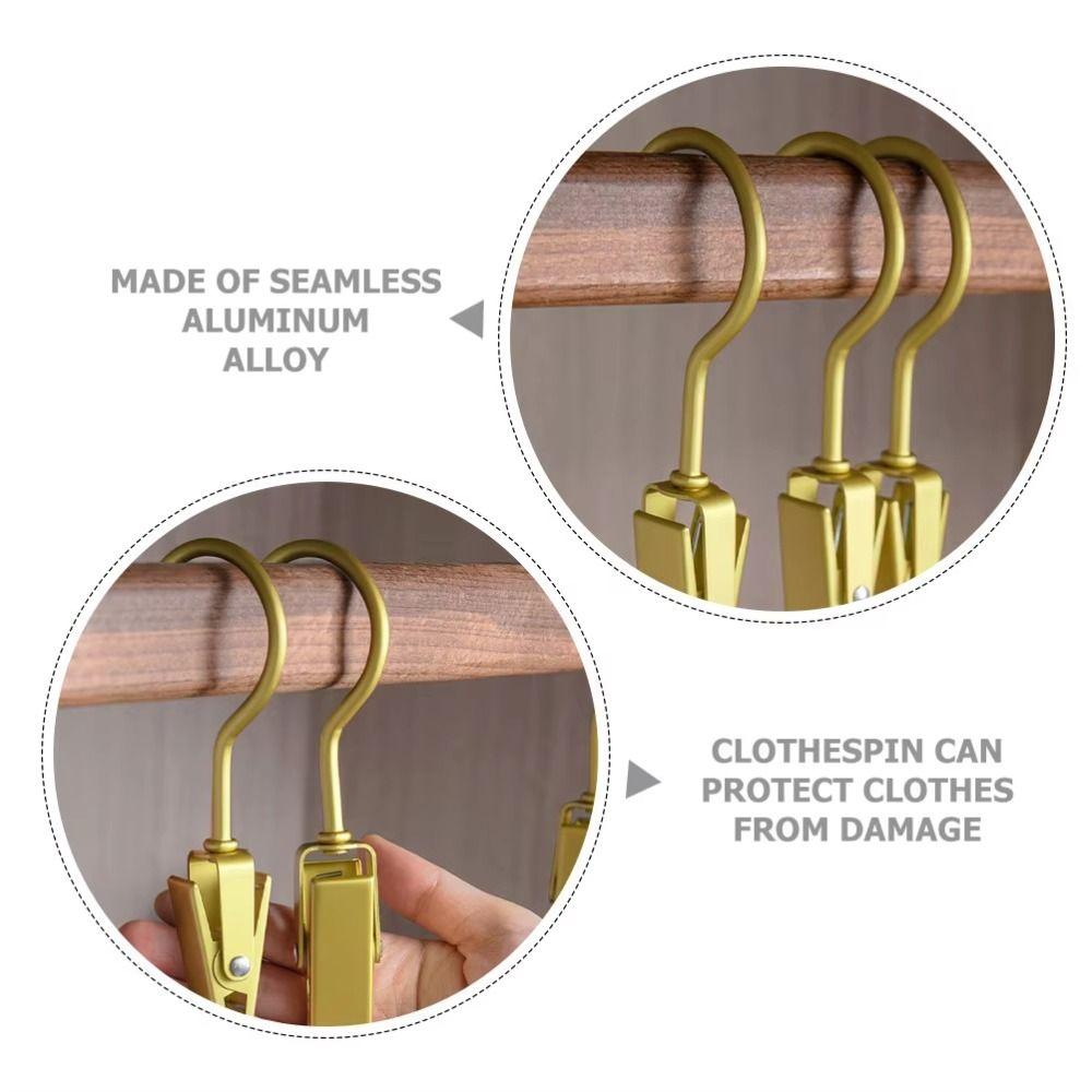1/3pcs Seamless Pants Racks Aluminum Alloy Trousers Organizer Portable Drying Clip  for Hats Socks
