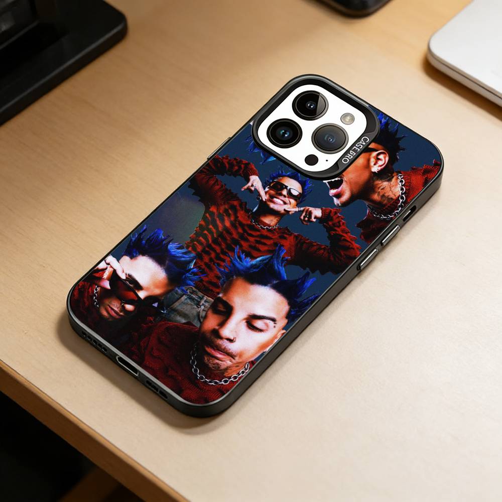reggaeton-R- Rauw Alejandro Phone Case For iPhone 17,16,15,14,13,12,11 Plus,Pro Max,XS,Colorful Silver Black Cover