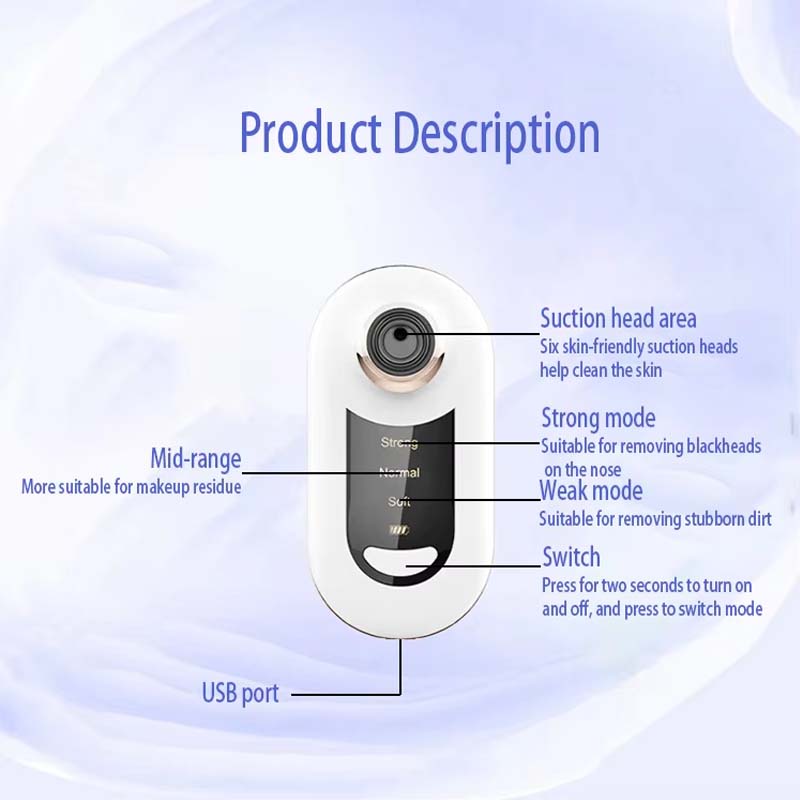 Vacuum Blackhead Remover Electric Black Head Instrument Acne Removal Machine Tool Pore Cleaner Usb Charge Nose Suction Machine