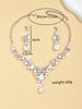 European & American Bridal Necklace Set: Rhinestone Jewelry for Wedding & Evening Dress Photography