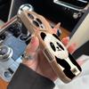 Panda Doll Imitation Leather Phone Case For iPhone 17 Pro Max 16 Plus 15 14 13 12 11 XS X XR 17 Air Shockproof Soft Bumper Cover