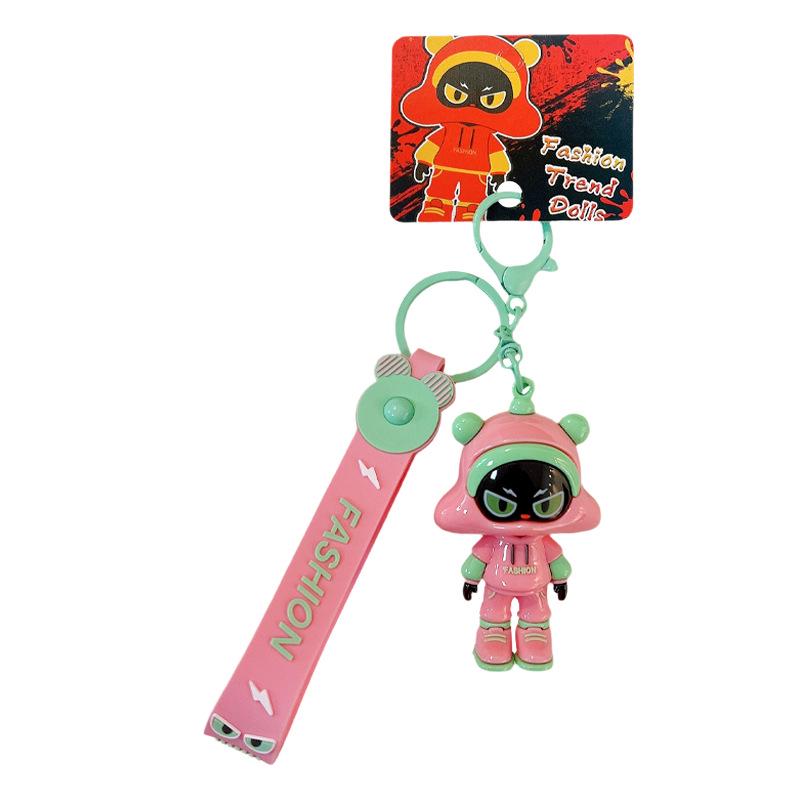 Trendy Cartoon Kid Keychain PVC Pendant for Backpack