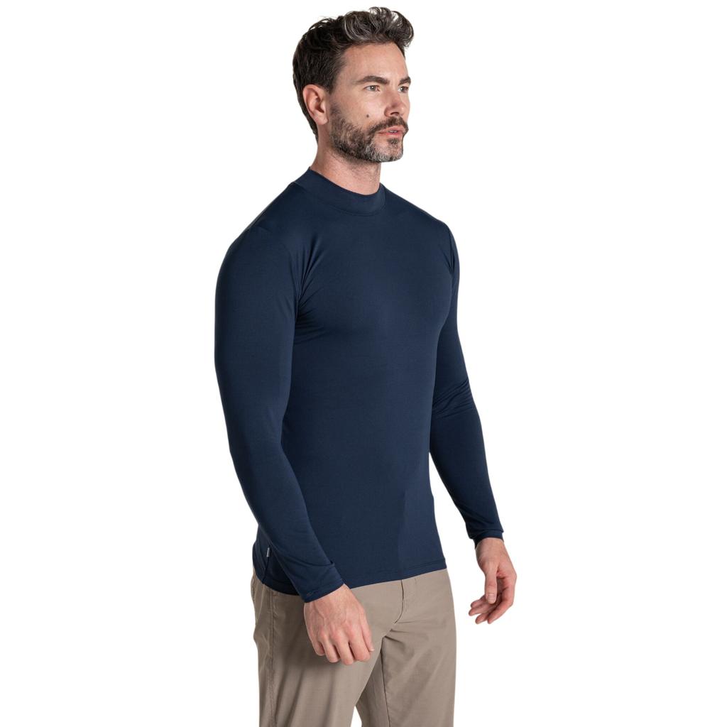 CRAGHOPPERS Mens Mock Neck Long-Sleeved Golf Top