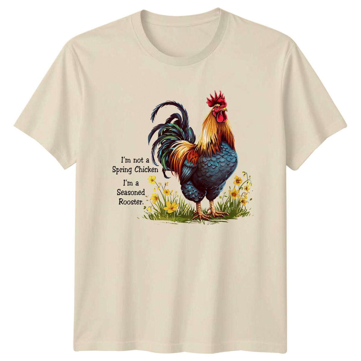 Футболка «Опытный петух» - Я не весенний цыпленок, смешная цитата M