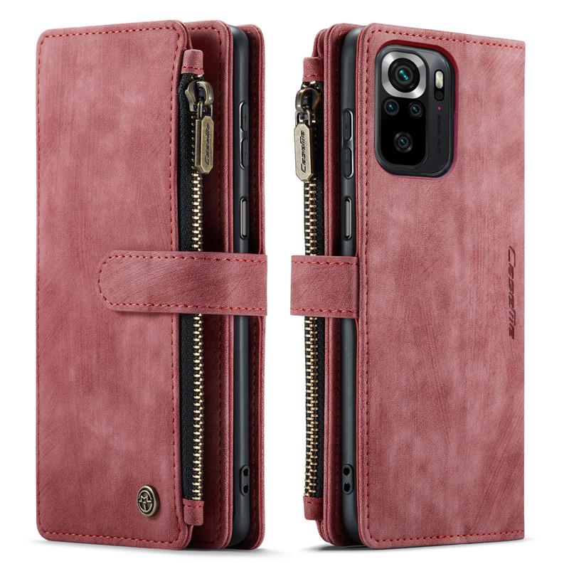 Custodia A Portafoglio Per Xiaomi Redmi Note 9T - Pelle PU Magnetica Con 9 Slot Carte, Supporto E Cinturino - Nero