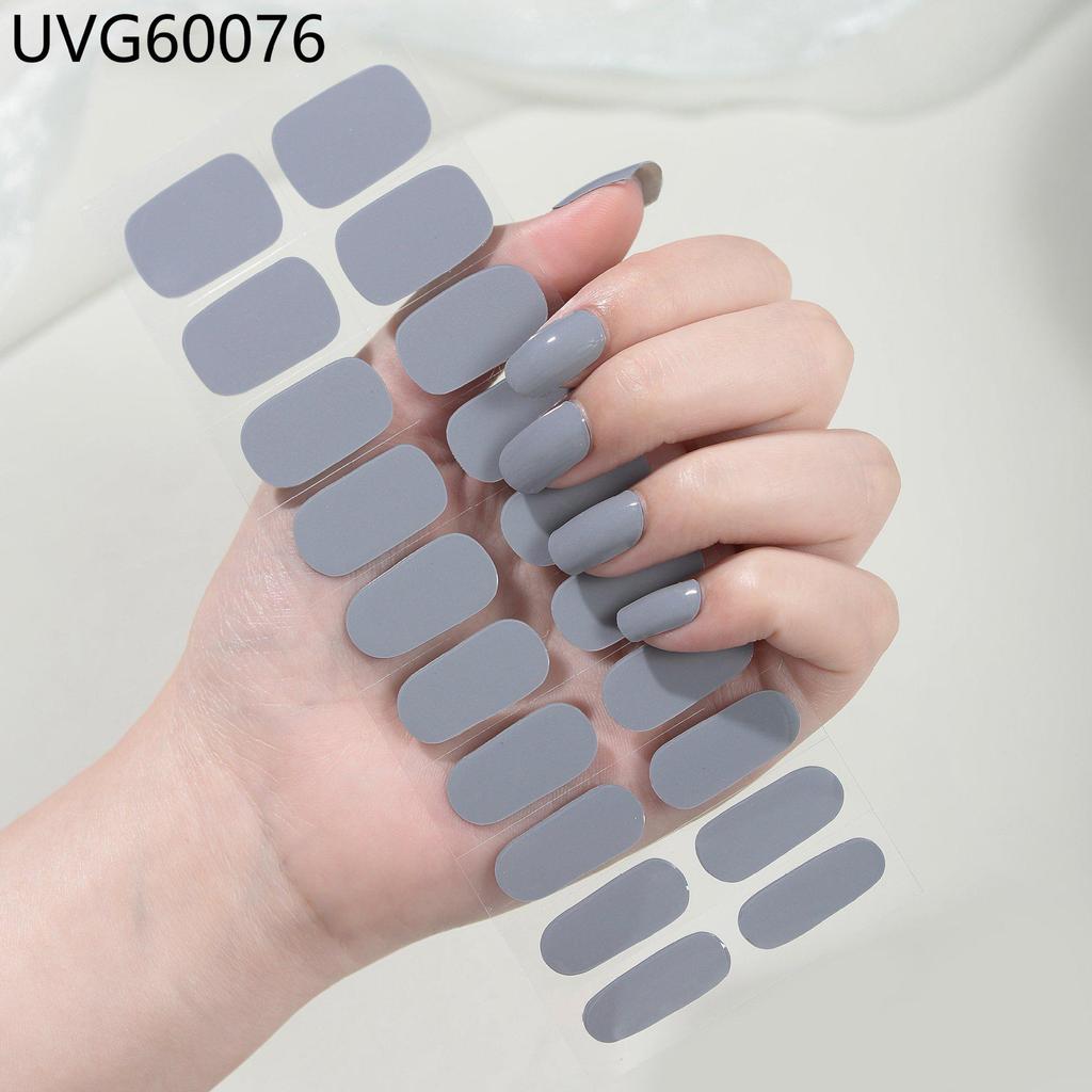 Transparent Nude UV Gel Nail Art Stickers: Semi-Cured, Semi-Baked Manicure Sheets
