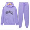 Mens Hooded Sweatshirt Set Casual Long Sleeve Tracksuit