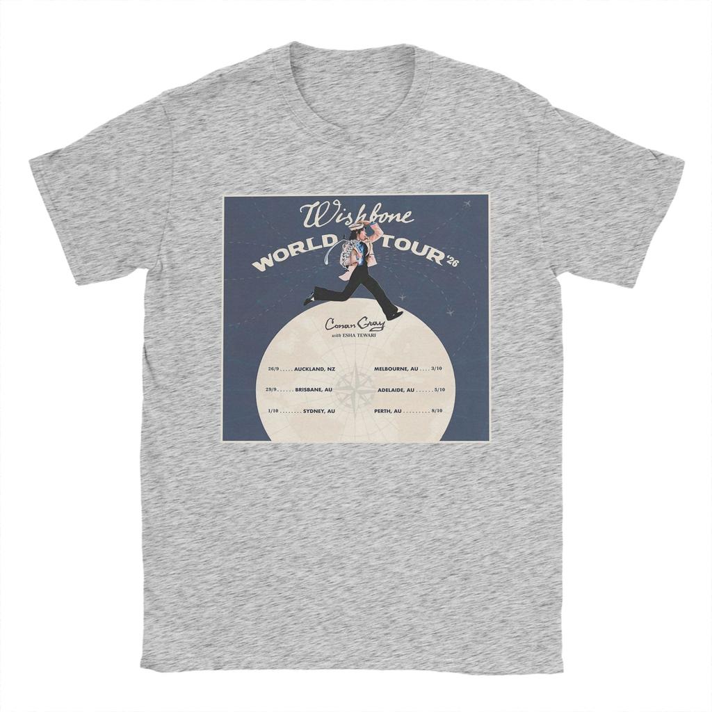 Unisexs Conan Gray Wishbone World Tour 2026 T Shirts  Cotton Clothes Funny Short Sleeve O Neck Tees Gift Idea TShirt
