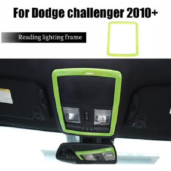 Front Reading Light Lamp Trim Cover Frame ABS for Dodge Challenger 2010+ Green