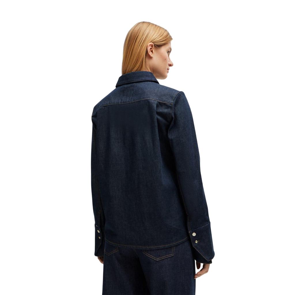 Boss Womens/Ladies Stretch-Cotton Denim Shirt
