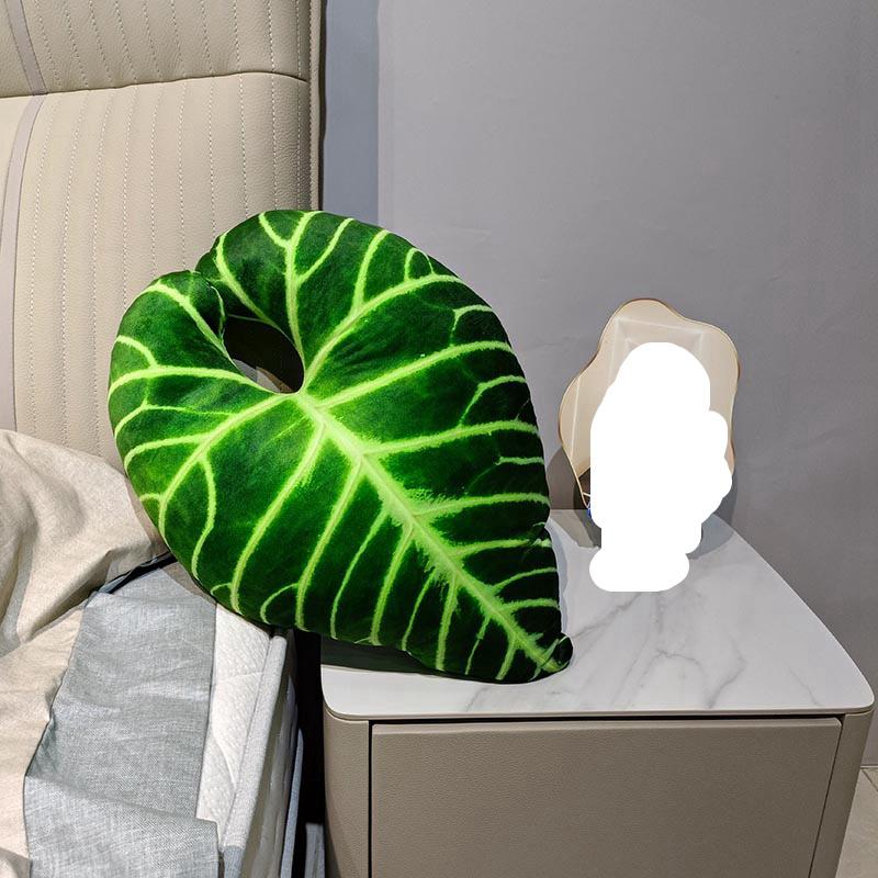 Tropical Plants Pillow for Living Room Sofa Cushion Leaf Pillow Turtle Back Decorative  Green Bedroom Leaves Plant Cushion