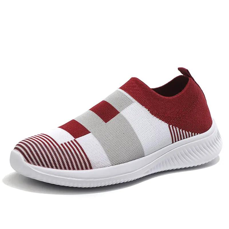 Fashion Fashion Women Sneakers Flat Shoes Woman Vulcanized Sneaker Women Slip On Sock Shoes Plus Size Women's Sneaker Zapatos De Mujer