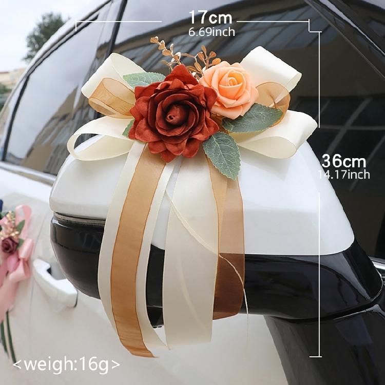 Door Handle Knots for Wedding Car Decoration Stylish Door Handle Flower Bowknot for Wedding Car and Venues Decoration