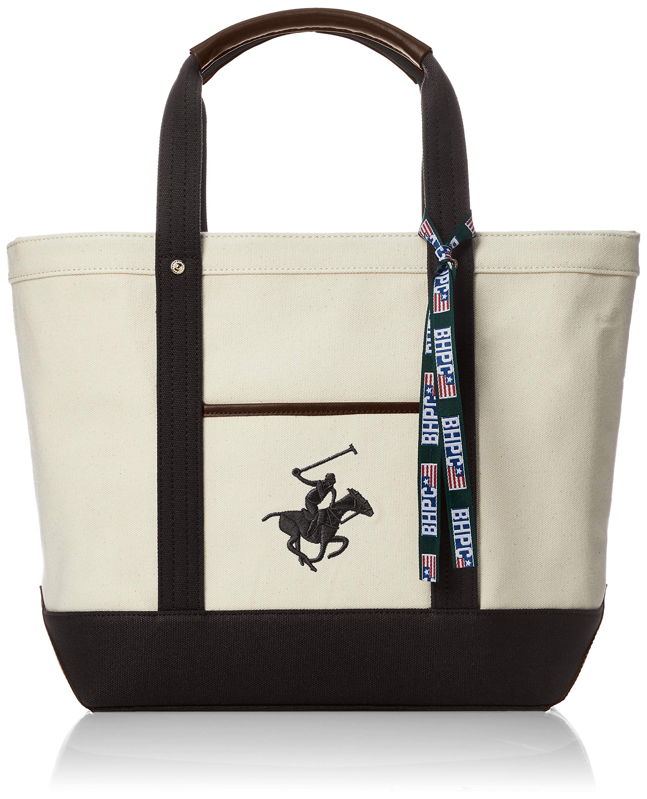 

Beverly Hills Polo Club Tote Bag BH1008N Women s Ivory x Black