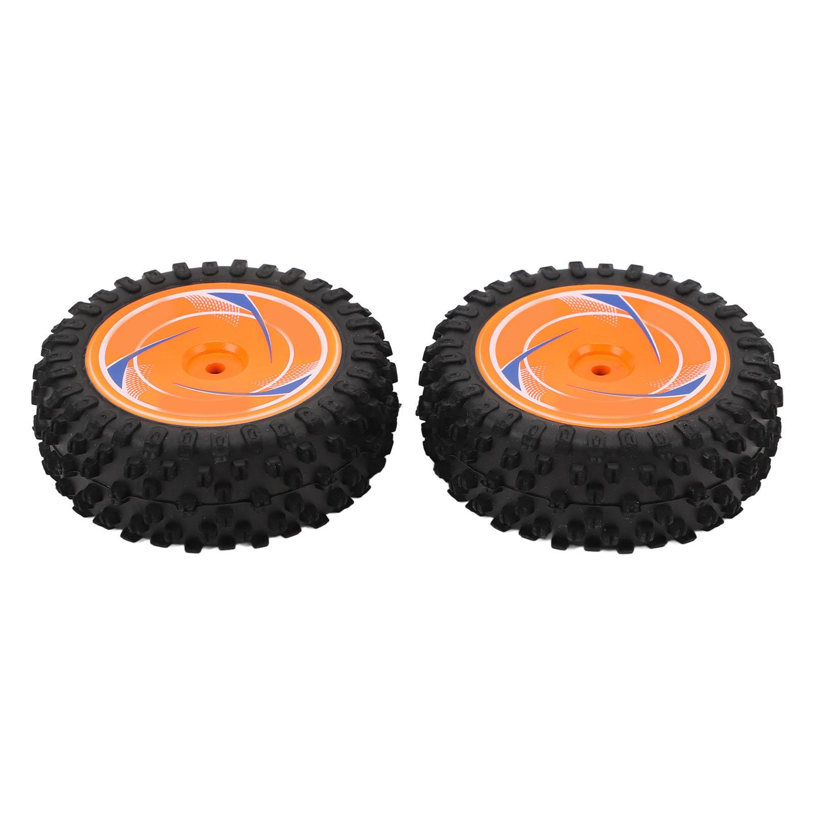 

2 Pcs RC Car Front Wheel Tire Excellent Grip Rubber RC Car Front Tire for WLTOYS 124010