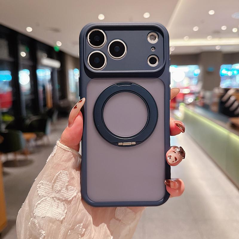 360° Rotatable Ring Bracket Stand Case For iPhone 17 Pro Max 17 Air 17Pro For Magsafe Wireless Charger Shockproof Matte Cover
