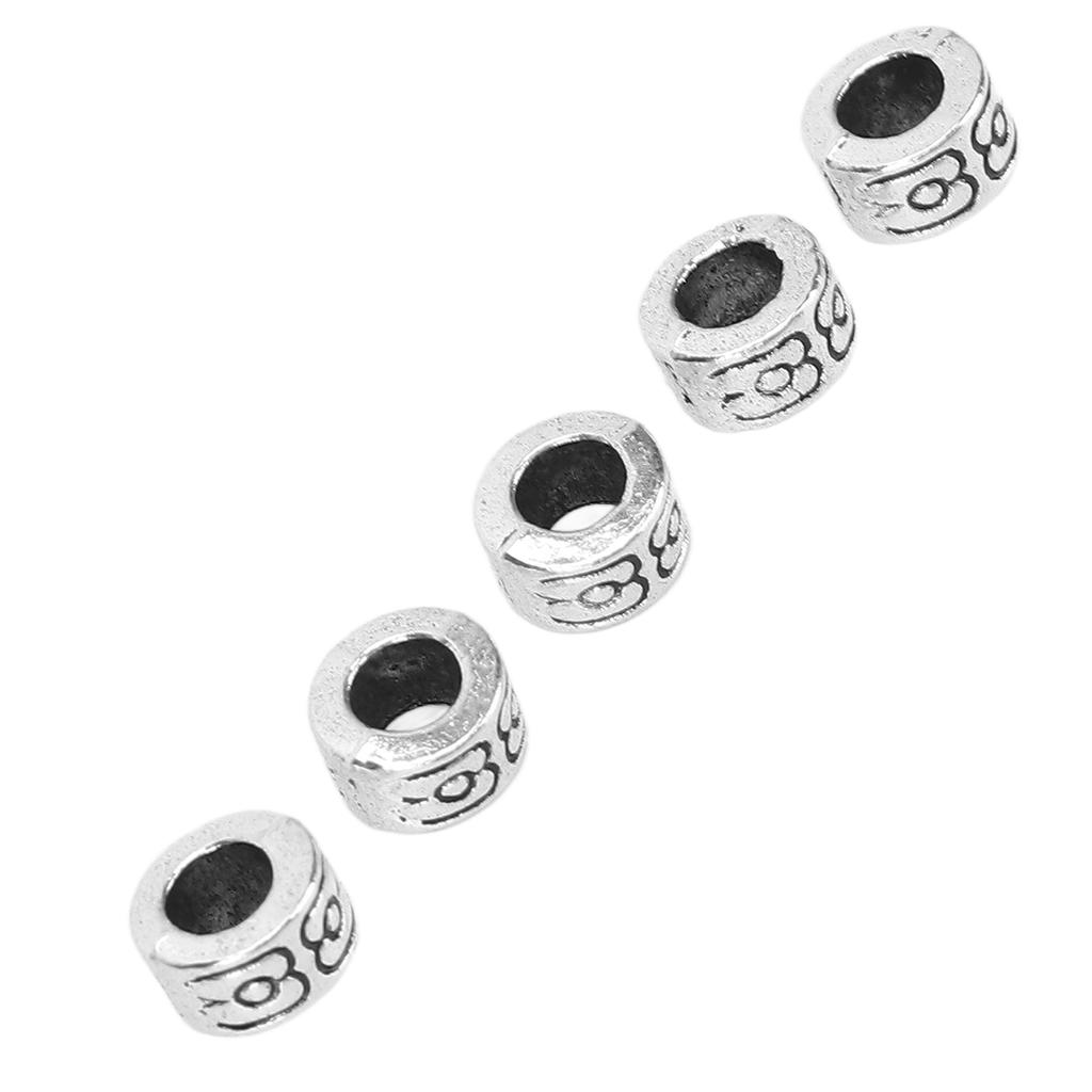 30pcs Fashionable Beard Hair Beads   Alloy Hair Braiding Beads Jewelry Bracelet Accessories