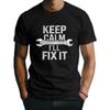 European Sizes Keep Calm Wrench Fitted Men's T-Shirt, Sweat-wicking and Freedom of Movement