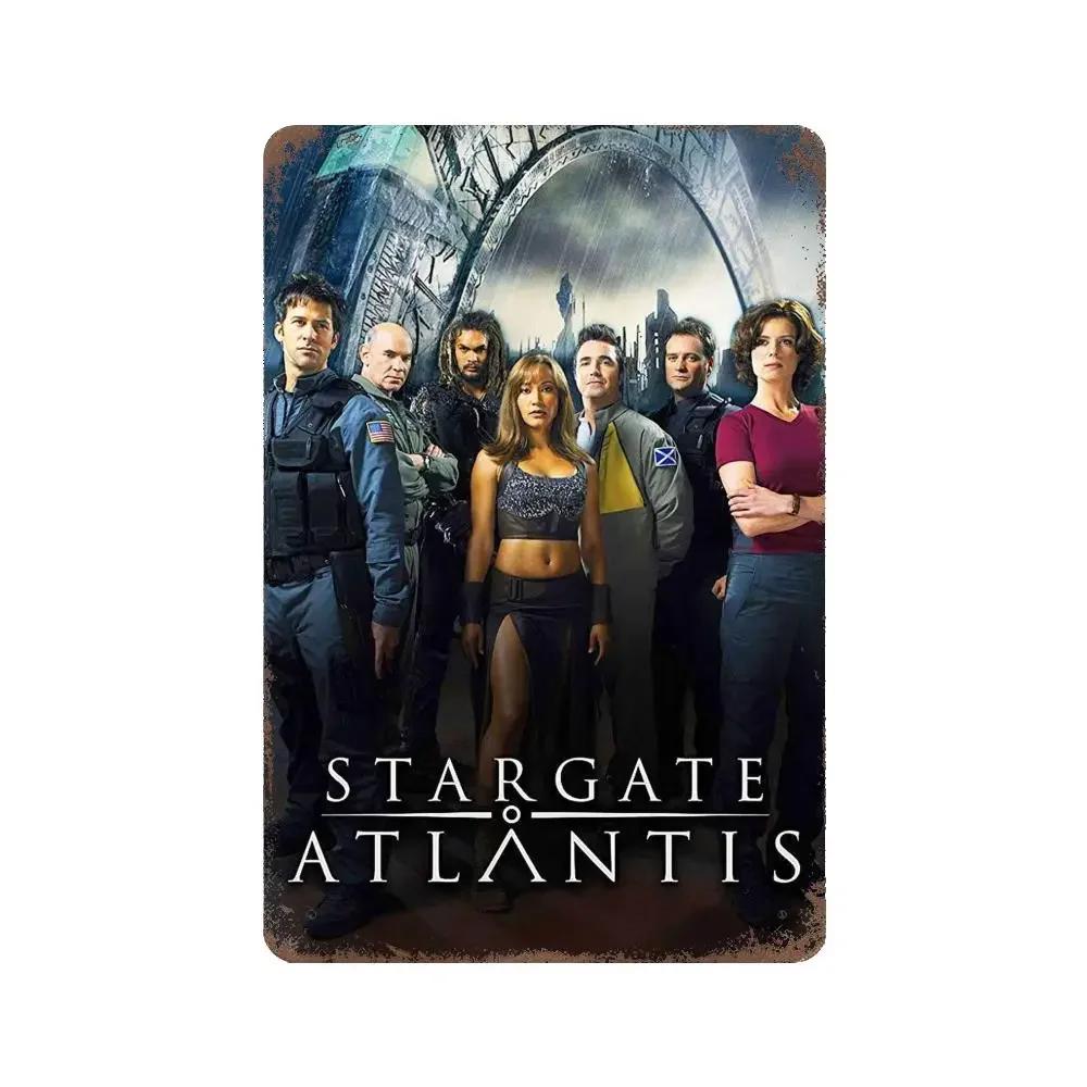 Stargate SG-1 TV Show Metal Decor Poster Vintage Tin Sign Metal Sign Decorative Plaque for Pub Bar Man Cave Club Wall Decoration