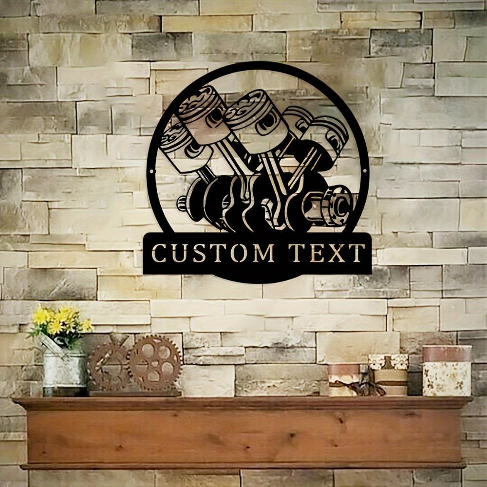 Unique Handcrafted Antique Metal Wall Art Personalizable Made to Order Home Garage Decor