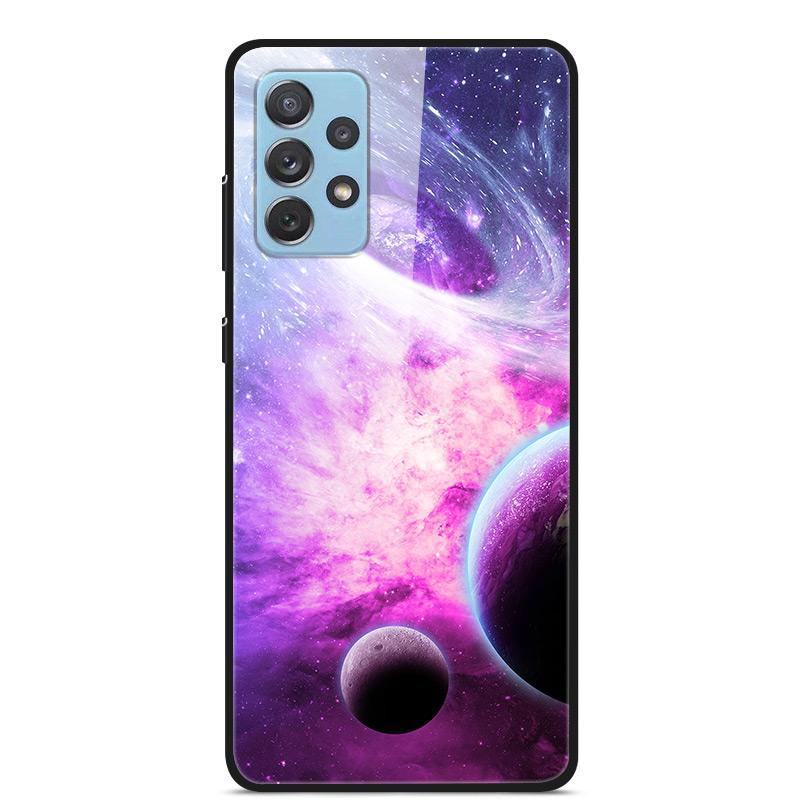 For Samsung A52 A72 2021 Case Hard Tempered Glass Case Back Cover For Samsung Galaxy A52 A72 A 52 A 72 Case Protective Bumper