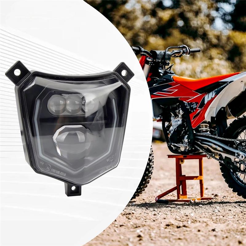 A16P-Motorcycle LED Headlights For Honda For CRF 125 250 450L 450RL CR XR High Low Light DRL Enduro Dirt Bike Accessories