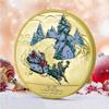 Christmas backpack decoration, commemorative coins, antique silver coins, Santa Claus, Christmas Eve, gifts, gold coins, silver coins, keychains
