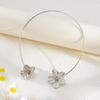 Minimalist Floral Pendant Necklace Adjustable Stackable Chain Jewelry Elegant Geometric Jewelry For Women Vacation Charm