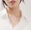S925 Sterling Silver Natural Topaz December Birthstone Necklace, Simple Versatile Clavicle Chain