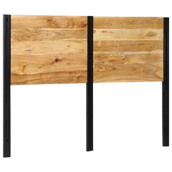 VidaXL Headboard 140 Cm Solid Acacia Wood and Iron, Panel Headboard, Double Headboard, Headboard for Bed 4017551