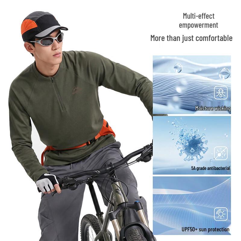 Baleno Men's Long-Sleeve Stand-Collar Athletic T-Shirt