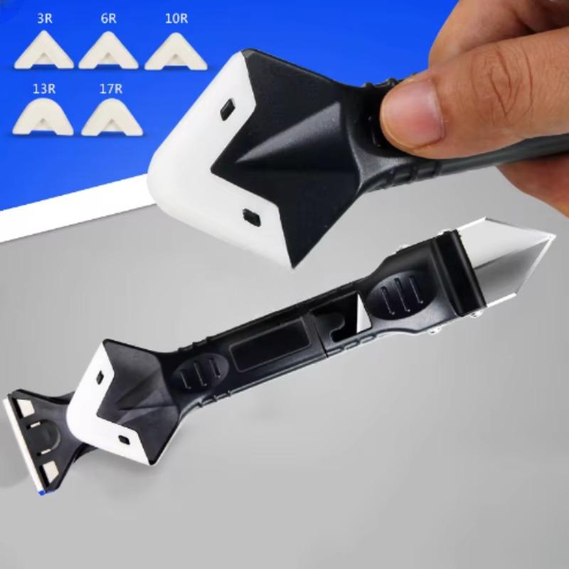 6pcs 5 In 1 Silicone Remover Caulk Finisher Sealant Smooth Scraper Grout Kit Tools with Seam Tape Plastic Hand Tools Set Accessories