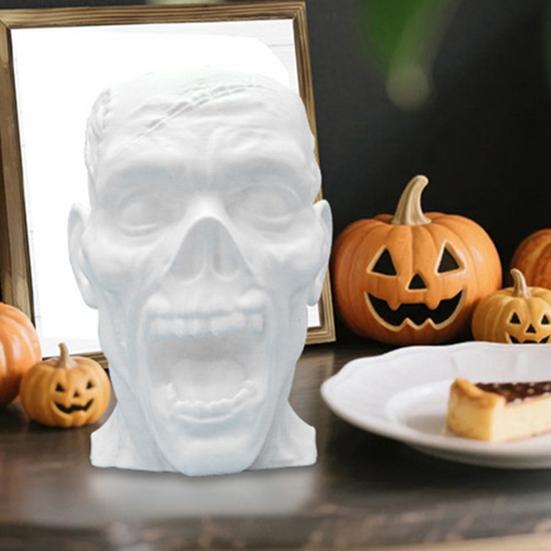 Skull Coffee Mug with Handle White Human Skull Drinking Mug 3D Shaped Novelty Drinkware for Halloween Home Kitchen Decor