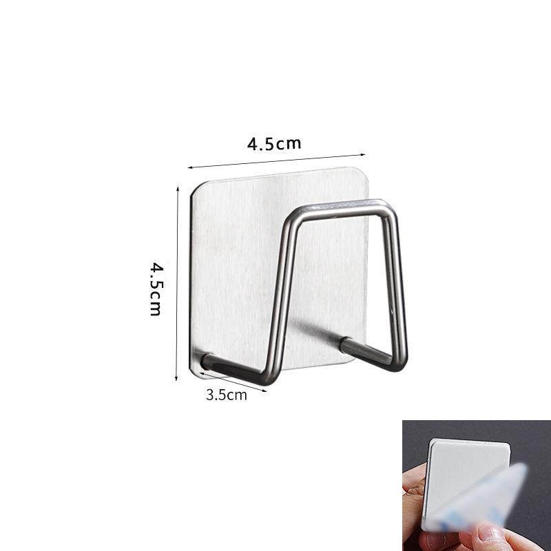 Stainless Steel No-Drill Sponge & Dishcloth Holder for Kitchen Sink