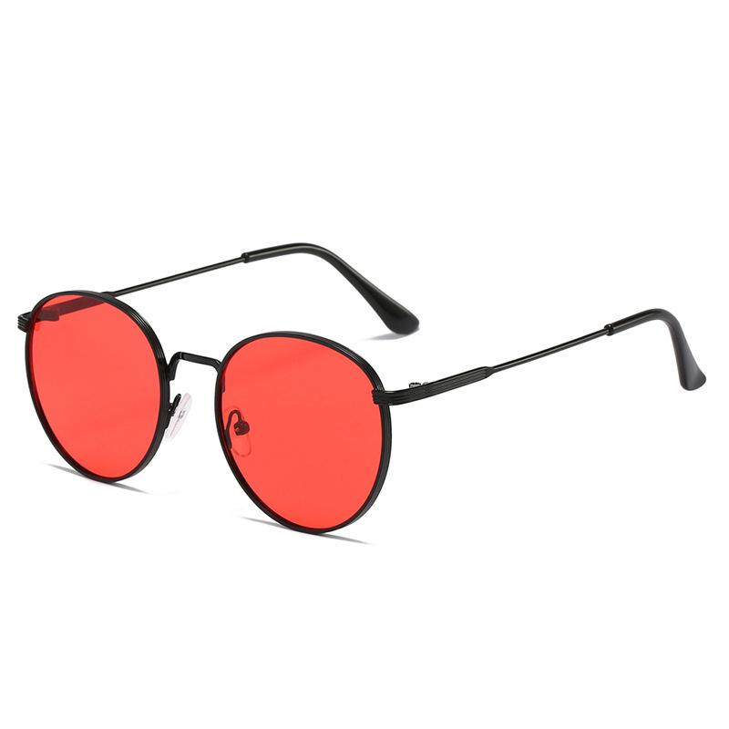 

Latest Retro Sunglasses Female Male Round Sun Eyeglasses Women Vintage Shades Metal Frames Oculos De Sol for Men Circular Eyewear MULTI