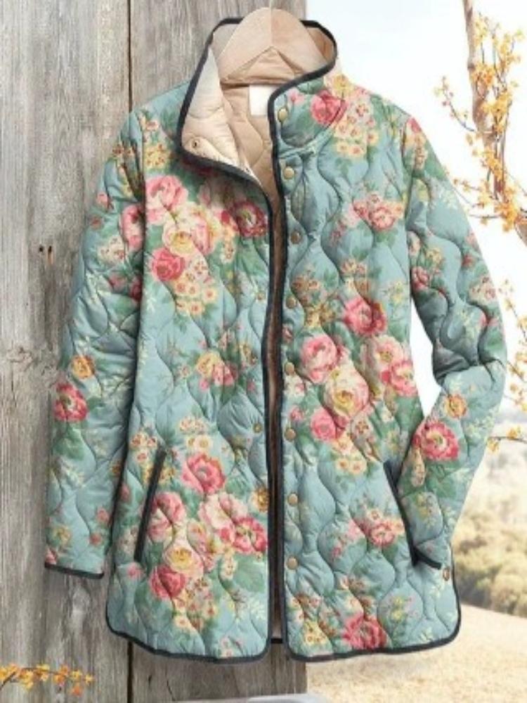 

Женская куртка в стиле колор-блок пэчворк со стойкой, длинными рукавами 4XL