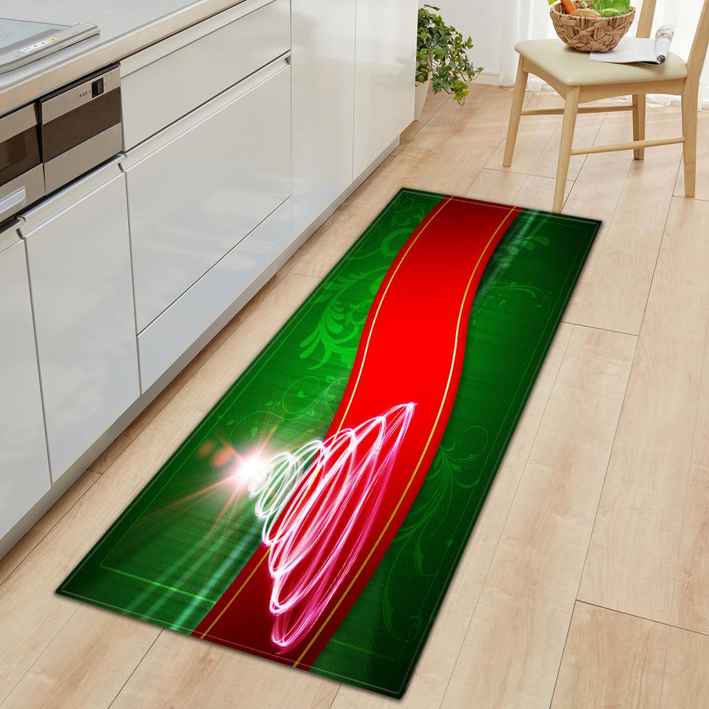 Christmas Household Bathroom Absorbent Non-Slip Mat Living Room Kitchen Sand Carpet Doormat Long Floor Mat