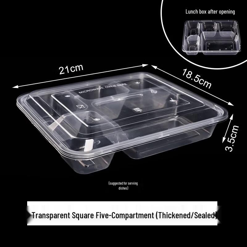 

Shengbilei Disposable Plastic Takeout Meal Boxes