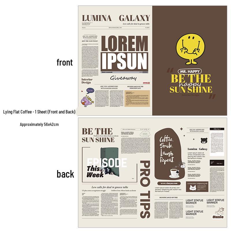 

Hand-Painted Retro Newspaper Prop Card for Food Display and Photography