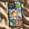 Game P-Plants Z-Zombies Phone Case For IPhone 16 15 14 13 Pro Max 11 12 Plus Leather Silicone Cover