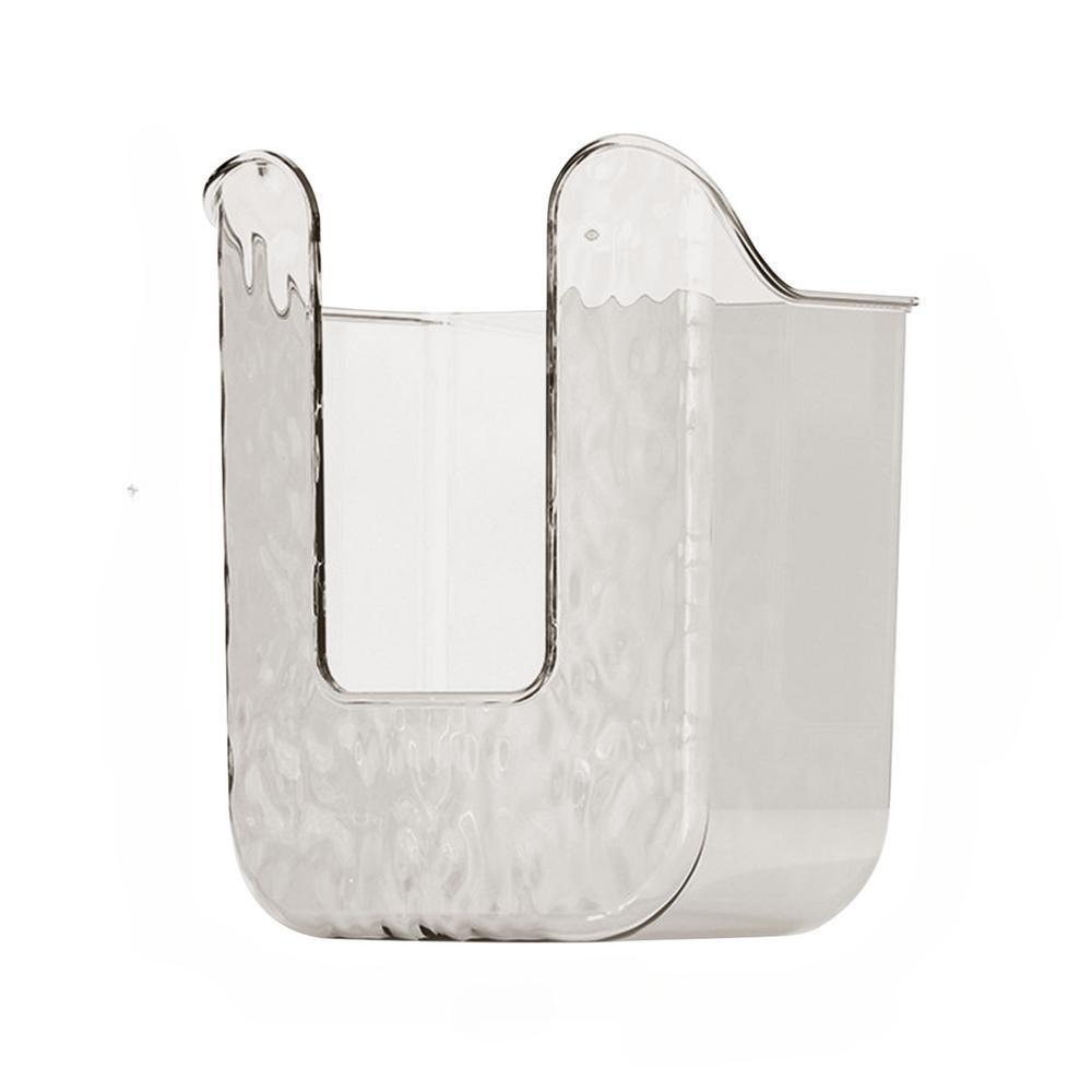 1 stk Oppbevaringsboks for kjøkkenkluter Veggmontert papirboks Punchfri Serviett Toalettpapirholder Beholder Selvklebende Plast Oppbevaringsboks