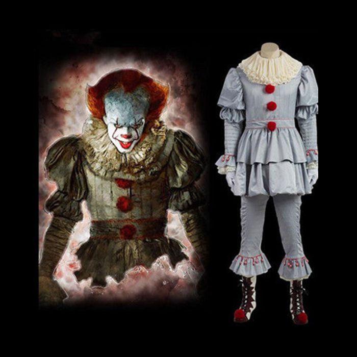 Stephen Kings Es Gruseliger Clown Joker Pennywise Cosplay Kostüm Halloween Outfits Perfekte Nähte Und Exquisite Verarbeitung