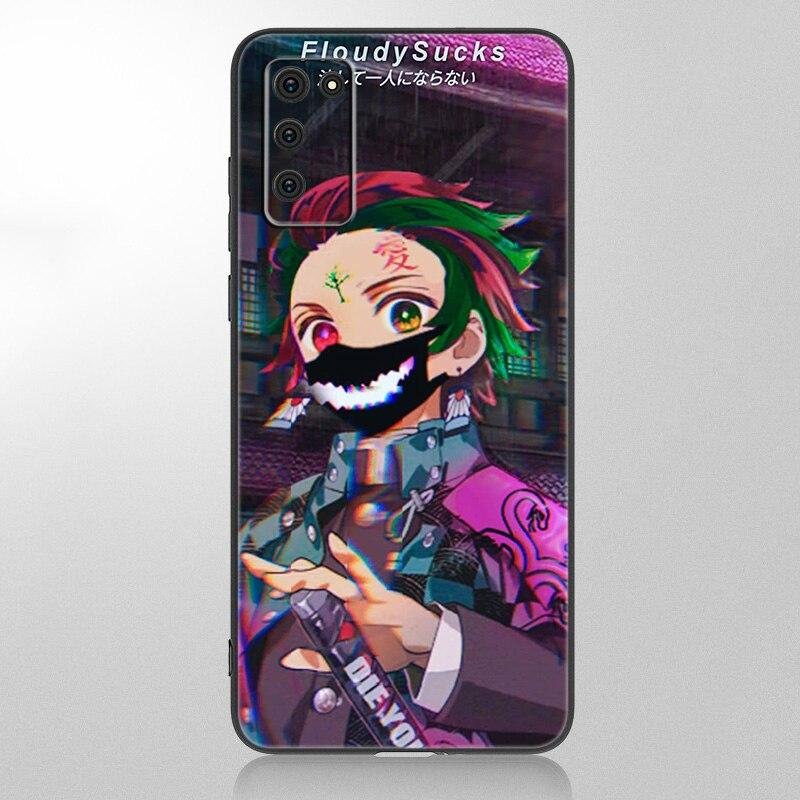 

Чехол аниме Demon Slayer Tanjiro для Samsung Galaxy A12 A02S A22 A32 A52 A72 A71 A51 A41 A31 A21 A11 A50 A70 A10 A20S, черный чехол Samsung A72