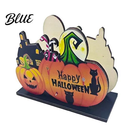 Holiday Tissue Organizer Halloween Wooden Napkin Holder Ghost Pumpkin Decorative Tabletop Dispenser Paper Towel Dispenser Storage for Dinner