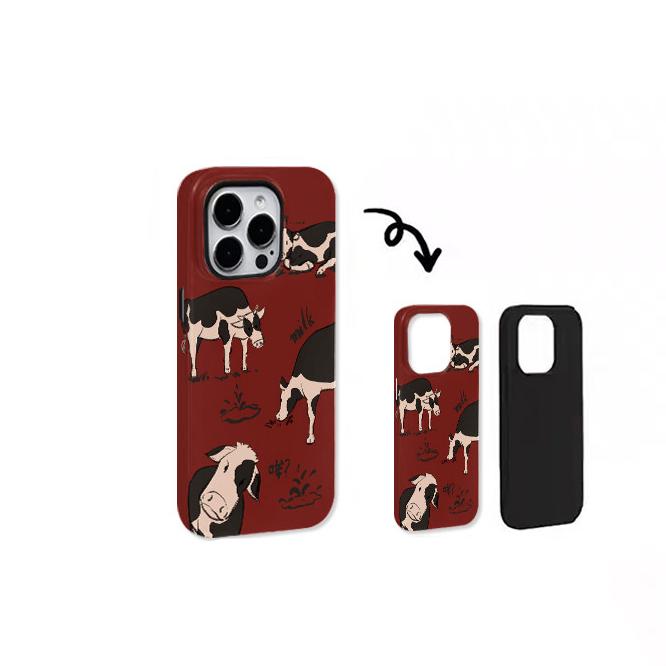 2-in-1 Super Stoßfeste Handyhülle Für iPhone 17 Pro Max 16 Pro 15 Plus 14 13 mini 12 11 16E 17 Air Vollständig Abgedeckt Modische Hülle