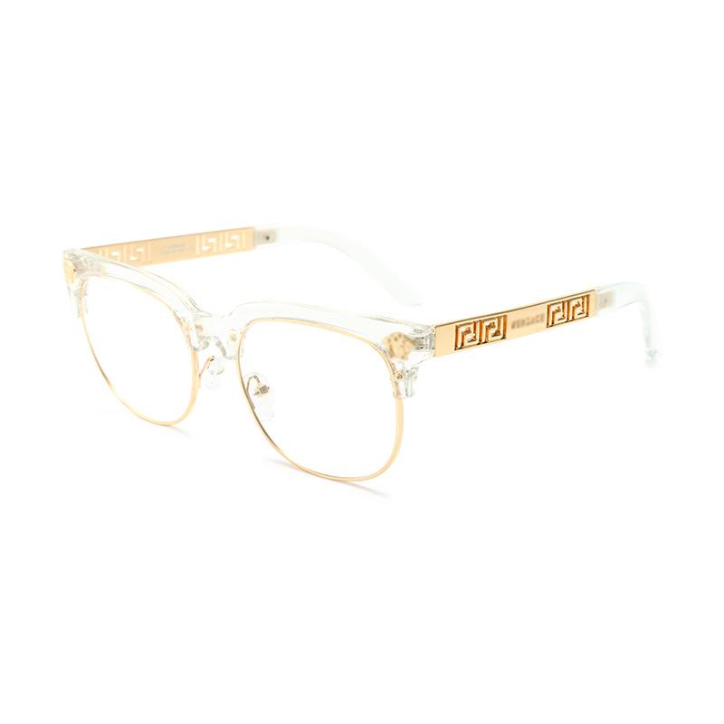 Metal Half Frame Sunglasses Old Man Head 2166 Personalized Sunglasses