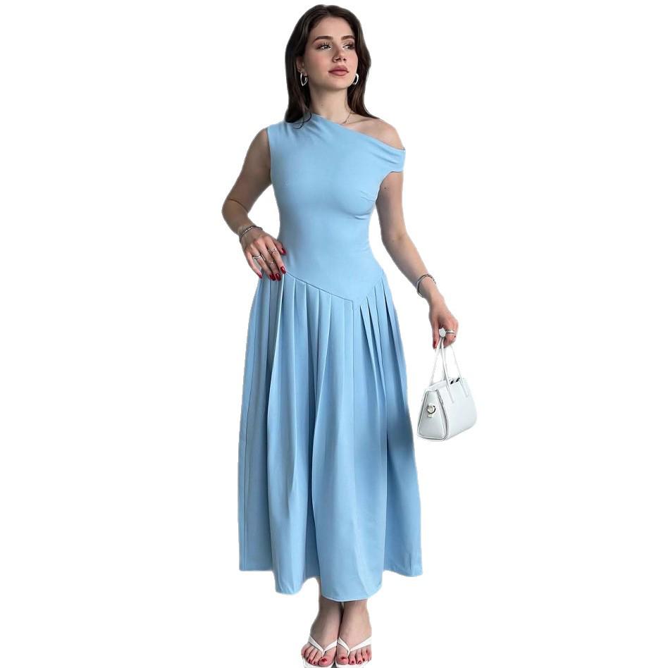 2025 Summer Fashion: Sleeveless One-Shoulder Slimming Dress